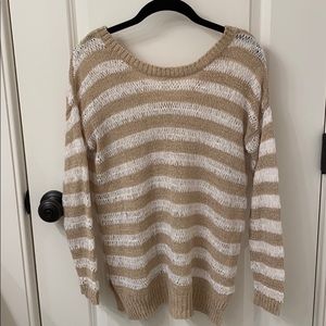 ANTHROPOLOGIE off the shoulder tunic sweater
